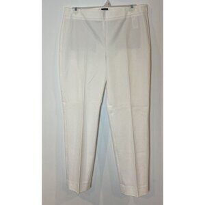 NWT Talbots Chaltham Pants Side Zip Cream Size 8P 8 Petite New